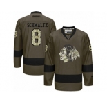 Youth Reebok Chicago Blackhawks #8 Nick Schmaltz Premier Green Salute to Service NHL Jersey