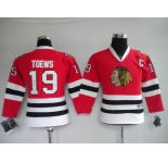 youth nhl chicago blackhawks #19 toews red
