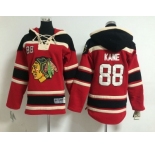 youth nhl chicago blackhawks #88 kane red-black[pullover hooded sweatshirt]