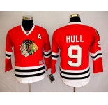 youth nhl chicago blackhawks #9 hull red
