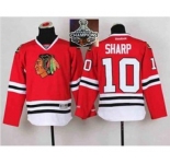 youth nhl jerseys chicago blackhawks #10 sharp red[2015 Stanley cup champions]