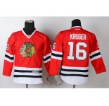 youth nhl jerseys chicago blackhawks #16 kruger red[kruger]