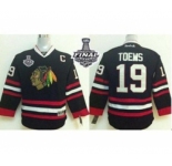 youth nhl jerseys chicago blackhawks #19 toews black[2015 stanley cup][patch C]