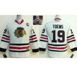 youth nhl jerseys chicago blackhawks #19 toews white[2015 Stanley cup champions]