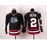 youth nhl jerseys chicago blackhawks #2 keith black-1[2014 new stadium][the skeleton head]