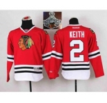 youth nhl jerseys chicago blackhawks #2 keith red[2015 Stanley cup champions]