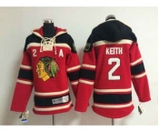 youth nhl jerseys chicago blackhawks #2 keith red[pullover hooded sweatshirt A]