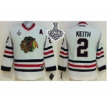 youth nhl jerseys chicago blackhawks #2 keith white[2015 Stanley Cup ][patch A]