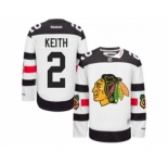 youth nhl jerseys chicago blackhawks #2 keith white[patch A][2016 stadium]