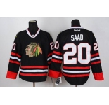 youth nhl jerseys chicago blackhawks #20 saad black