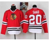 youth nhl jerseys chicago blackhawks #20 saad red[2015 Stanley cup champions]