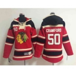 youth nhl jerseys chicago blackhawks #50 crawford red[pullover hooded sweatshirt]