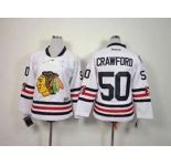 youth nhl jerseys chicago blackhawks #50 crawford white[2015 winter classic]