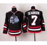 youth nhl jerseys chicago blackhawks #7 seabrook black[2014 new stadium]