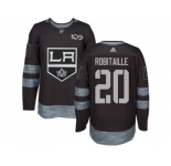 Los Angeles Kings #20 Luc Robitaille Black 1917-2017 100th Anniversary Stitched NHL Jersey
