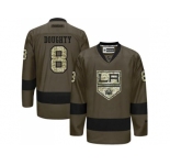Los Angeles Kings #8 Drew Doughty Green Salute to Service Stitched NHL Jersey