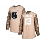 Men Adidas Los Angeles Kings #13 Kyle Clifford Camo Authentic 2017 Veterans Day Stitched NHL Jersey