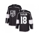 Men Adidas Los Angeles Kings #18 Dave Taylor Black Home Authentic Stitched NHL Jersey