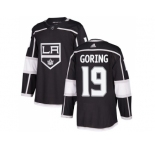 Men Adidas Los Angeles Kings #19 Butch Goring Black Home Authentic Stitched NHL Jersey