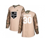 Men Adidas Los Angeles Kings #30 Rogie Vachon Camo Authentic 2017 Veterans Day Stitched NHL Jersey
