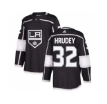 Men Adidas Los Angeles Kings #32 Kelly Hrudey Black Home Authentic Stitched NHL Jersey