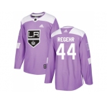 Men Adidas Los Angeles Kings #44 Robyn Regehr Purple Authentic Fights Cancer Stitched NHL Jersey