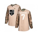 Men Adidas Los Angeles Kings #7 Oscar Fantenberg Camo Authentic 2017 Veterans Day Stitched NHL Jersey
