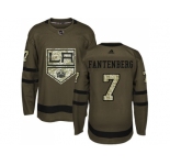 Men Adidas Los Angeles Kings #7 Oscar Fantenberg Green Salute to Service Stitched NHL Jersey