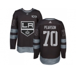 Men Adidas Los Angeles Kings #70 Tanner Pearson Black 1917-2017 100th Anniversary Stitched NHL Jersey