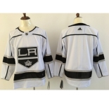 Men Adidas Los Angeles Kings Blank White Road Authentic Stitched NHL Jersey