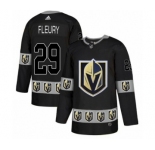 Men's Adidas Vegas Golden Knights #29 Marc-Andre Fleury Authentic Black Team Logo Fashion NHL Jersey