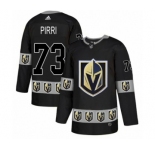 Men's Adidas Vegas Golden Knights #73 Brandon Pirri Authentic Black Team Logo Fashion NHL Jersey