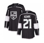 Men's Kings #21 Mario Kempe Black Home Authentic Stitched Hockey Jersey