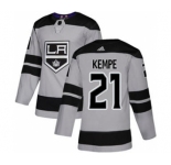 Men's Kings #21 Mario Kempe Black Home Authentic USA Flag Stitched Hockey Jersey