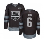 Men's Kings #6 Joakim Ryan Black 1917-2017 100th Anniversary Stitched Hockey Jersey