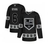 Men's Kings #6 Joakim Ryan Black Authentic Team Logo Fashion Stitched Hockey Jersey