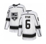 Men's Kings #6 Joakim Ryan White Road Authentic Stitched Hockey Jersey