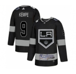 Men's LA Kings With Dodgers #9 Adrian Kempe Black Hockey Hockey Jersey