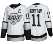 Men's Los Angeles Kings #11 Anze Kopitar White Throwback Stitched Jersey