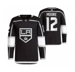 Men's Los Angeles Kings #12 Trevor Moore Black Stitched Jersey