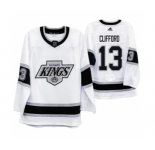 Men's Los Angeles Kings #13 Kyle Clifford 2019-20 Heritage White Throwback 90s Hockey Jersey