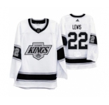Men's Los Angeles Kings #22 Trevor Lewis 2019-20 Heritage White Throwback 90s Hockey Jersey