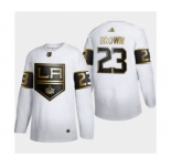 Men's Los Angeles Kings #23 Dustin Brown White Golden Edition Limited Stitched Hockey Jersey