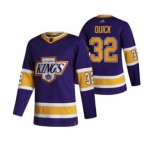 Men's Los Angeles Kings #32 Jonathan Quick Black 2020-21 Reverse Retro Alternate Hockey Jersey