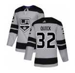 Men's Los Angeles Kings #32 Jonathan Quick Gray Alternate Stitched Hockey Jersey
