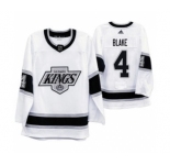 Men's Los Angeles Kings #4 Rob Blake 2019-20 Heritage White Throwback 90s Hockey Jersey