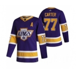 Men's Los Angeles Kings #77 Jeff Carter Black 2020-21 Reverse Retro Alternate Hockey Jerse