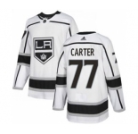 Men's Los Angeles Kings #77 Jeff Carter White Road Stitched Hockey Jersey
