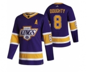 Men's Los Angeles Kings #8 Drew Doughty Black 2020-21 Reverse Retro Alternate Hockey Jersey