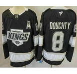 Men's Los Angeles Kings #8 Drew Doughty Black Alternate Authentic Jersey
